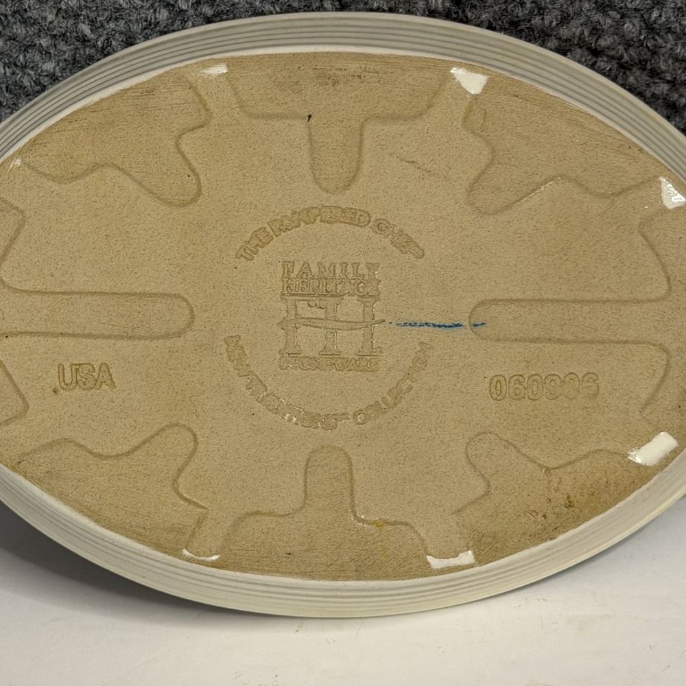 Pampered Chef Small Baking Dish Stone Heritage Collection 8"x5.5" Oval USA